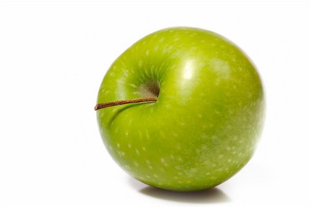 simsearch:400-07619844,k - fresh green apple. isolated on white background Foto de stock - Royalty-Free Super Valor e Assinatura, Número: 400-05298346