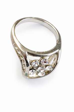 simsearch:700-01464536,k - Jewellery ring isolated on the white background Foto de stock - Super Valor sin royalties y Suscripción, Código: 400-05298364