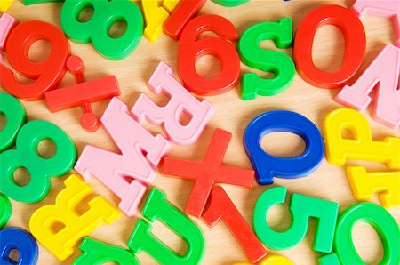 simsearch:400-04255559,k - Children letters and digits on the table Stock Photo - Budget Royalty-Free & Subscription, Code: 400-05298410