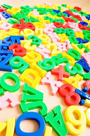 simsearch:400-04255559,k - Children letters and digits on the table Stock Photo - Budget Royalty-Free & Subscription, Code: 400-05298411