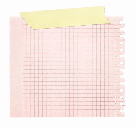 simsearch:400-04277882,k - red squared paper stuck with yellow tape, edges are frayed Foto de stock - Super Valor sin royalties y Suscripción, Código: 400-05298421