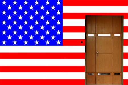 door entrance to the american flag house Photographie de stock - Aubaine LD & Abonnement, Code: 400-05298441