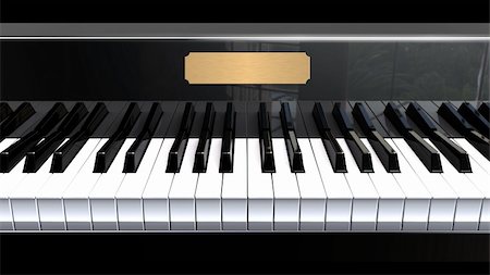Piano closeup from top view Stock Photo - Budget Royalty-Free & Subscription, Code: 400-05298583