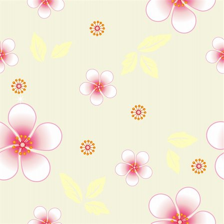 simsearch:400-04705482,k - Seamless floral background. Repeat many times. Vector illustration. Foto de stock - Royalty-Free Super Valor e Assinatura, Número: 400-05298603