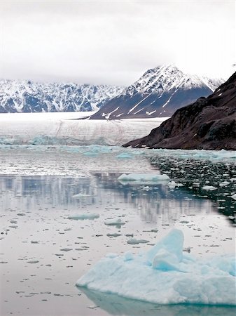 Arctic Bay, Glaciers and Mountains of Spitsbergen Foto de stock - Super Valor sin royalties y Suscripción, Código: 400-05298618