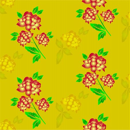 simsearch:400-04350601,k - Seamless floral background. Repeat many times. Vector illustration. Stock Photo - Budget Royalty-Free & Subscription, Code: 400-05298691