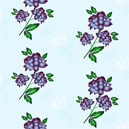 simsearch:400-04350601,k - Seamless floral background. Repeat many times. Vector illustration. Stock Photo - Budget Royalty-Free & Subscription, Code: 400-05298704