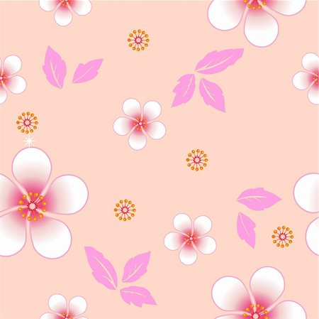simsearch:400-04350601,k - Seamless floral background. Repeat many times. Vector illustration. Stock Photo - Budget Royalty-Free & Subscription, Code: 400-05298708