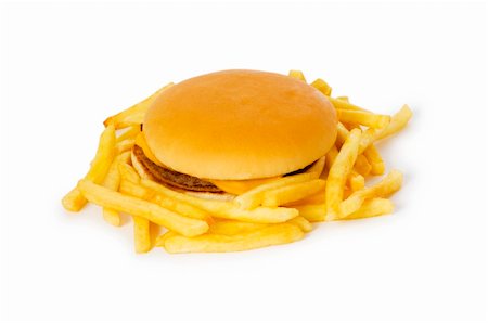 simsearch:700-06714108,k - Cheeseburger isolated on the white background Stock Photo - Budget Royalty-Free & Subscription, Code: 400-05298831