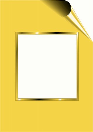 ellion (artist) - Yellow paper with white frame for text Stockbilder - Microstock & Abonnement, Bildnummer: 400-05298993