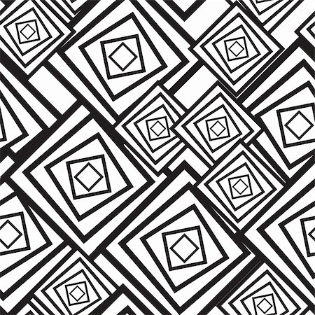 Black-and-white abstract background with squares. Seamless pattern. Vector illustration. Stock Photo - Budget Royalty-Free & Subscription, Code: 400-05299045