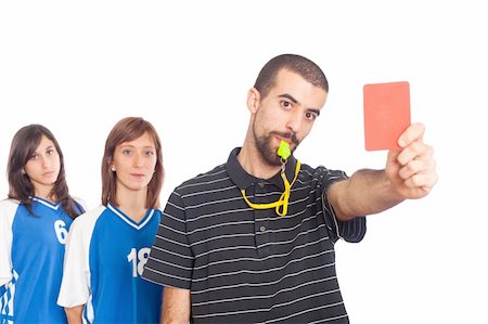 photographs women punishing men - Referee Showing Red Card Stock Photo - Budget Royalty-Free & Subscription, Code: 400-05299041
