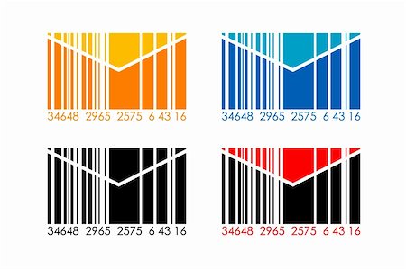 simsearch:400-06458048,k - illustration of barcode letters on white background Photographie de stock - Aubaine LD & Abonnement, Code: 400-05299225