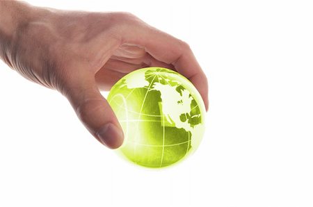 simsearch:400-04776028,k - hand holding globe to protect the fragile environment Photographie de stock - Aubaine LD & Abonnement, Code: 400-05299313