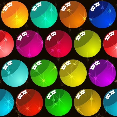 simsearch:400-05071595,k - Abstract elegance background with glass multicolor balls. Vector illustration. Seamless pattern. EPS-10. Stock Photo - Budget Royalty-Free & Subscription, Code: 400-05299747