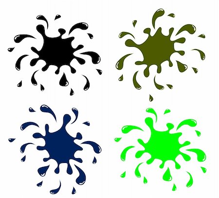 simsearch:400-03939143,k - Realistic blots and splashes of paint for the design fantasies Photographie de stock - Aubaine LD & Abonnement, Code: 400-05290108