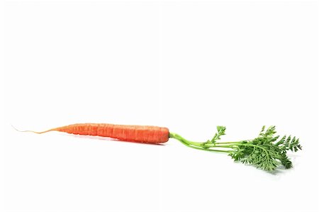 simsearch:400-05369257,k - Carrot on White Background Photographie de stock - Aubaine LD & Abonnement, Code: 400-05290562