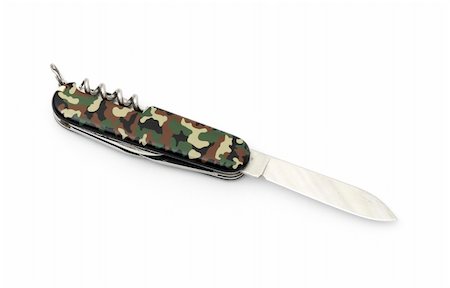 Pocket knife isolated on the white background Stock Photo - Budget Royalty-Free & Subscription, Code: 400-05290703