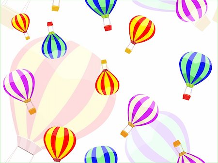 aerostat and ballon seamless pattern. Vector illustration Stock Photo - Budget Royalty-Free & Subscription, Code: 400-05291170