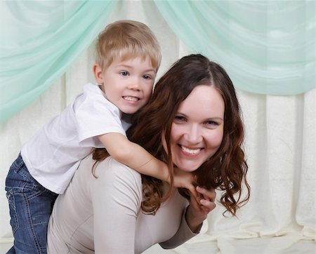 Young mother and her son spend time together. Stock Photo - Budget Royalty-Free & Subscription, Code: 400-05291457