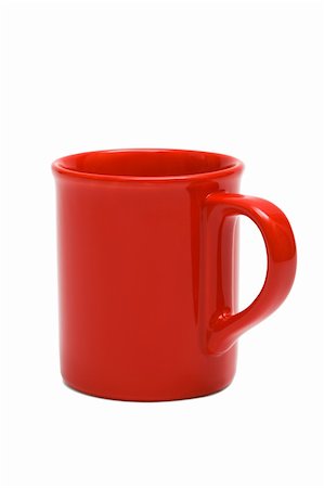 Beautiful red cup on a white background Fotografie stock - Microstock e Abbonamento, Codice: 400-05291653
