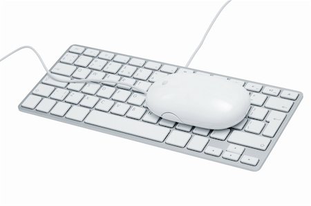 The modern keyboard and the mouse for a computer Fotografie stock - Microstock e Abbonamento, Codice: 400-05291931