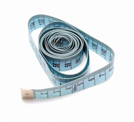 Measure tape (tapeline) isolated on white background Stock Photo - Budget Royalty-Free & Subscription, Code: 400-05291987