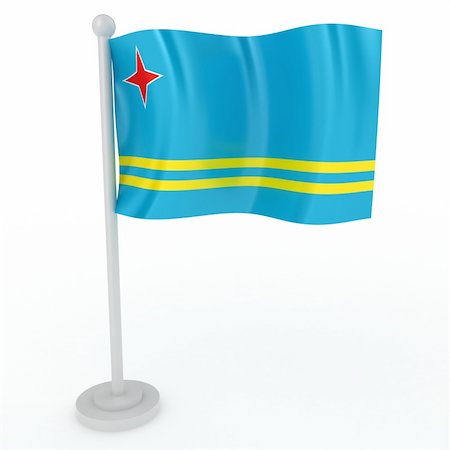 simsearch:400-04796084,k - Illustration of a flag of Aruba on a white background Foto de stock - Royalty-Free Super Valor e Assinatura, Número: 400-05292075