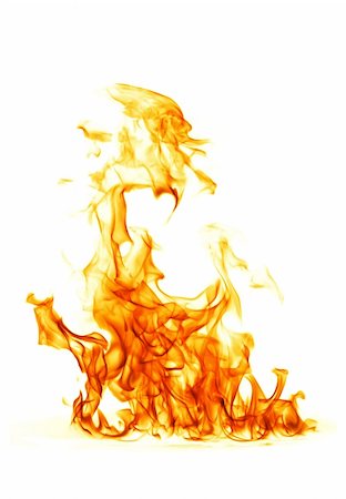 Fire flame isolated on white backgound Stock Photo - Budget Royalty-Free & Subscription, Code: 400-05292244