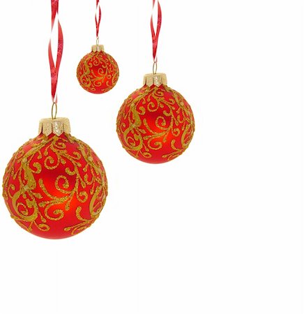 simsearch:400-04073863,k - Christmas ball isolated on white background Photographie de stock - Aubaine LD & Abonnement, Code: 400-05292274