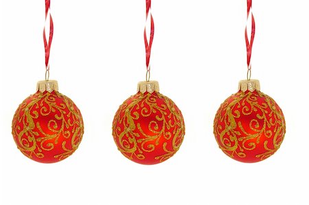 simsearch:400-04073863,k - Christmas ball isolated on white background Photographie de stock - Aubaine LD & Abonnement, Code: 400-05292474