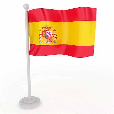 simsearch:400-04796084,k - Illustration of a flag of Spain on a white background Foto de stock - Royalty-Free Super Valor e Assinatura, Número: 400-05292507