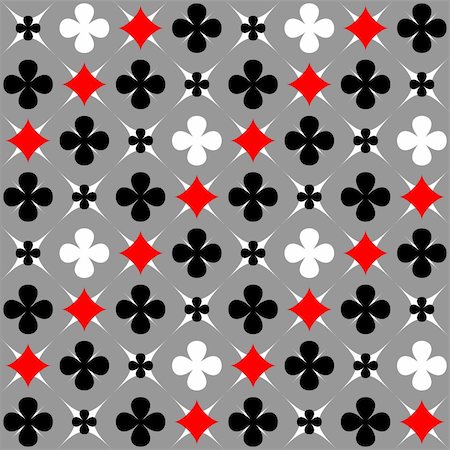 Seamless pattern with card suits motif. Stylish graphic design. Vector art in Adobe illustrator EPS format, compressed in a zip file. The different graphics are all on separate layers so they can easily be moved or edited individually. The document can be scaled to any size without loss of quality. Stock Photo - Budget Royalty-Free & Subscription, Code: 400-05292585