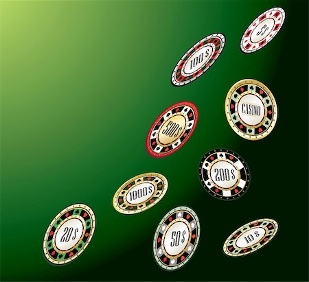 simsearch:400-04651363,k - Casino design elements,gambling chips Photographie de stock - Aubaine LD & Abonnement, Code: 400-05292640