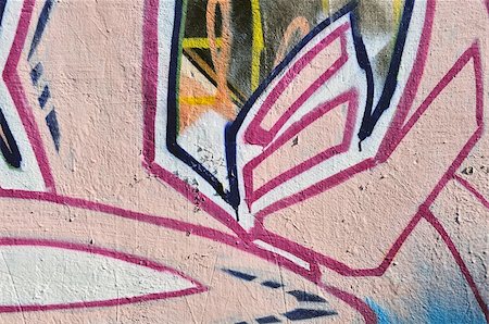 simsearch:400-05041332,k - Weathered wall covered with abstract graffiti. Urban street art background. Photographie de stock - Aubaine LD & Abonnement, Code: 400-05292663