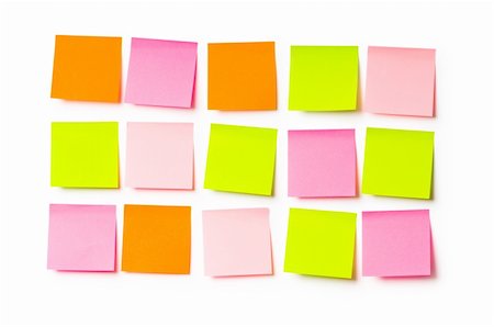post its lots - Reminder notes isolated on the white background Stock Photo - Budget Royalty-Free & Subscription, Code: 400-05292736