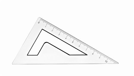 simsearch:400-06472161,k - close up of plastic transparent ruler on white background with clipping path Stock Photo - Budget Royalty-Free & Subscription, Code: 400-05292981