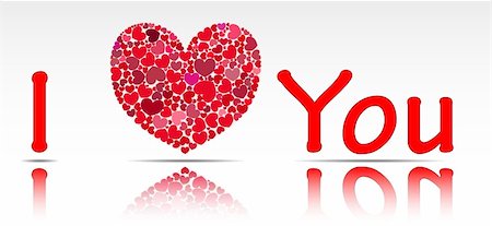simsearch:400-07265035,k - illustration of the inscription I love you. Love as the heart and the hearts of thousands. Stock Photo - Budget Royalty-Free & Subscription, Code: 400-05293048