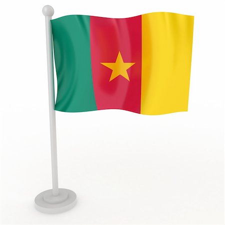 simsearch:400-04796084,k - Illustration of a flag of Cameroon on a white background Foto de stock - Royalty-Free Super Valor e Assinatura, Número: 400-05293350