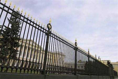 pillars for front porch - Metal Fence of Russian Museum in Saint Petersburg, Russia. Stock Photo - Budget Royalty-Free & Subscription, Code: 400-05293481