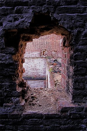 rundown house in ghetto - Ruins of Ancient Buildings on the New Holland Island in Saint Petersburg, Russia. Stock Photo - Budget Royalty-Free & Subscription, Code: 400-05293500