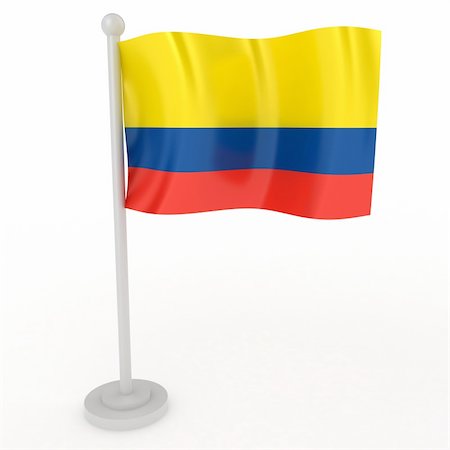 simsearch:400-04796084,k - Illustration of a flag of Colombia on a white background Foto de stock - Royalty-Free Super Valor e Assinatura, Número: 400-05293559