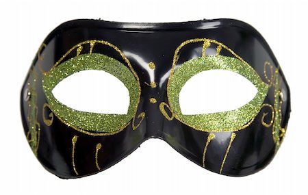 There is a green black mask for carnival Stockbilder - Microstock & Abonnement, Bildnummer: 400-05293722