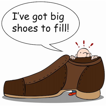 simsearch:400-04849381,k - An image of a man looking at giant shoe. Foto de stock - Super Valor sin royalties y Suscripción, Código: 400-05293757