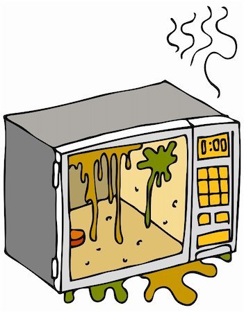 An image of a dirty microwave oven. Stock Photo - Budget Royalty-Free & Subscription, Code: 400-05293766