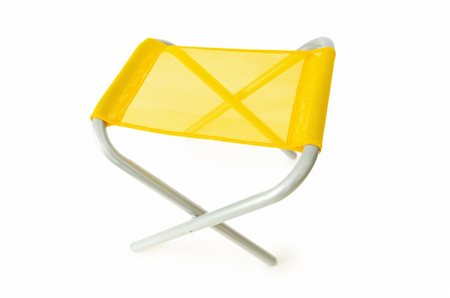 simsearch:400-05215932,k - Beach chair isolated on the white background Foto de stock - Super Valor sin royalties y Suscripción, Código: 400-05293803