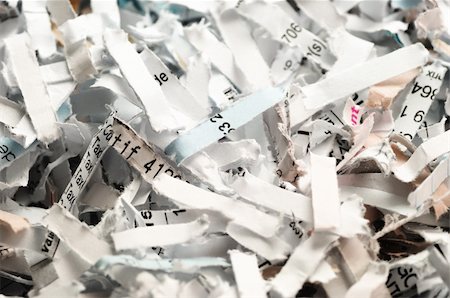 shredded document - confidential documents destroyed Stock Photo - Budget Royalty-Free & Subscription, Code: 400-05304055