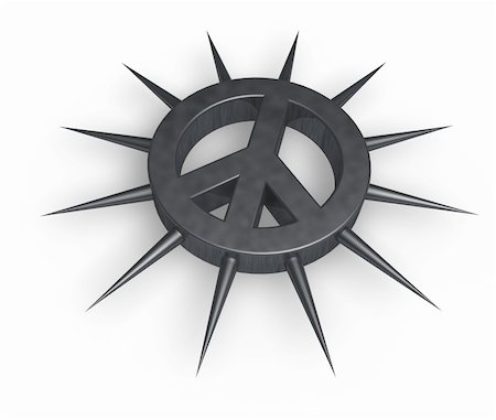 simsearch:400-06421940,k - pacific symbol with thorns - 3dillustration Foto de stock - Royalty-Free Super Valor e Assinatura, Número: 400-05304449