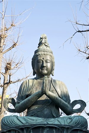 Japanese Buddha in the temple Stock Photo - Budget Royalty-Free & Subscription, Code: 400-05304593