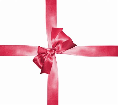 simsearch:400-06172940,k - Gift red ribbon and bow isolated on white background Photographie de stock - Aubaine LD & Abonnement, Code: 400-05304761